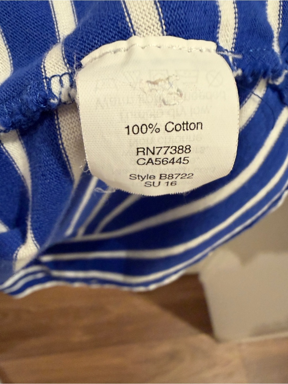 J.Crew 100% cotton nautical pullover. - Picture 3 of 6